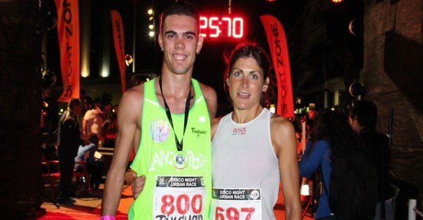 Tinguaro Quintero y Esther Rodríguez, ganadores de la Sport Zone Disco Night Urban Race Ciudad de Arrecife