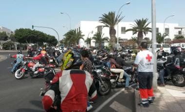 Cruz Roja celebra la III Ruta Motera Solidaria por Lanzarote