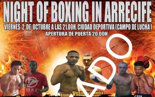 Aplazada la velada de boxeo prevista en Arrecife para el 2 de octubre