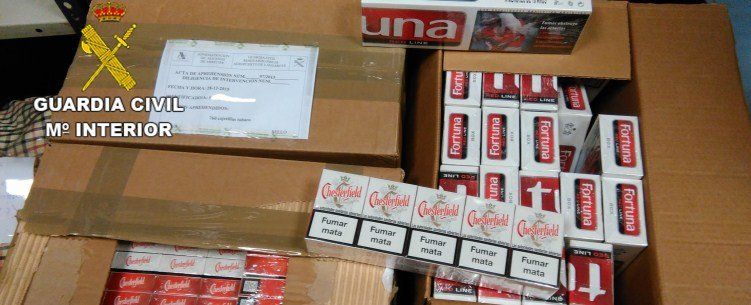 La Guardia Civil interviene 2.920 cajetillas de tabaco en el aeropuerto de Lanzarote
