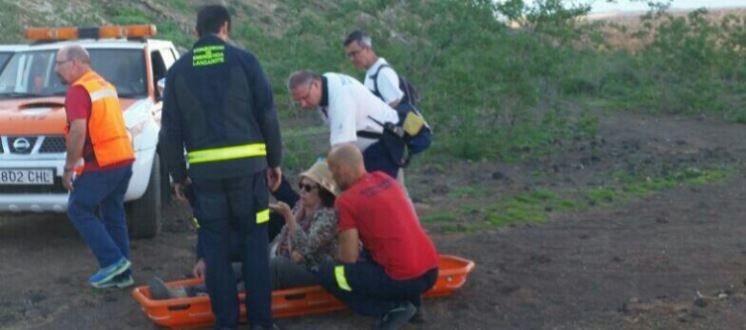 Rescatada una senderista de 57 años que sufrió una caída en Caldera Blanca