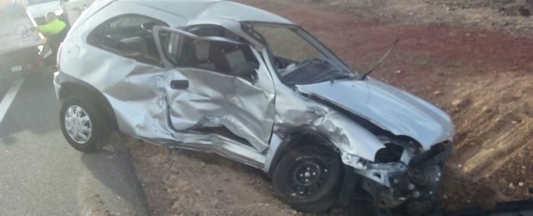 Heridos dos niños y dos adultos en un choque frontal en la carretera de Puerto del Carmen