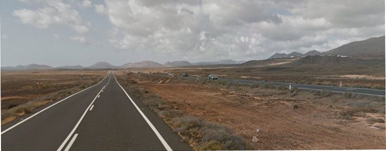 Imagen de las dos carreteras hacia Playa Blanca