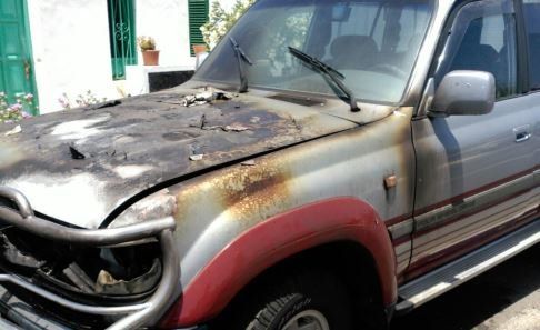 Arde un coche en Puerto del Carmen