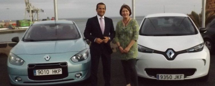 Mandy Barker hizo honor al ecologismo conduciendo el ZOE eléctrico de RENAULT en Lanzarote