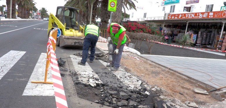 En marcha la segunda fase del proyecto de mejora de la seguridad vial en Costa Teguise