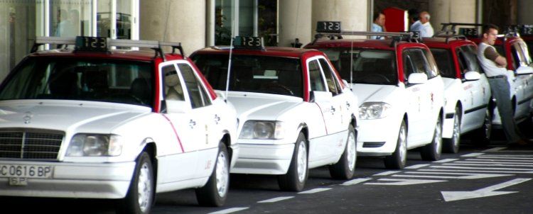Taxis en el aeropuerto de Lanzarote