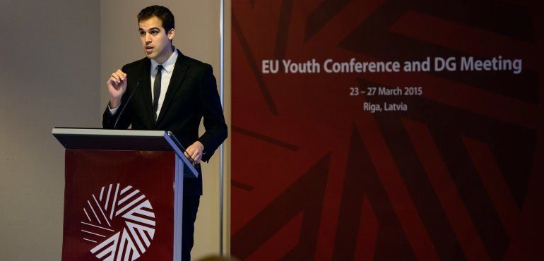 El joven de Güime Luis Alvarado, primer español en presidir el Foro Europeo de la Juventud