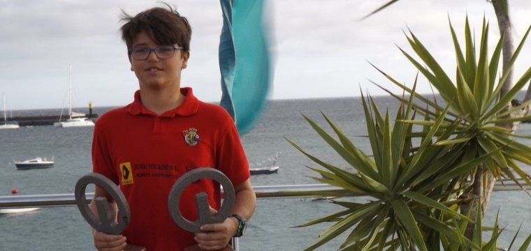 Eduardo Brito from RCN Arrecife wins the Canary Islands Optimist Cup