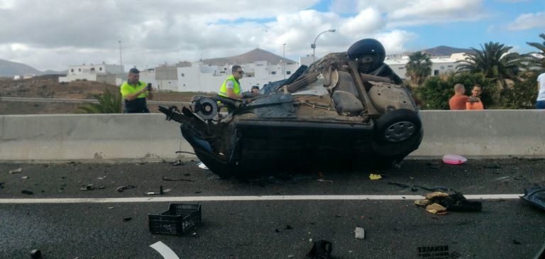 Fallece una persona en un accidente en la Circunvalación de Arrecife
