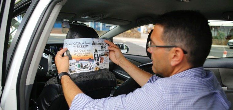 Los taxis de Teguise llevarán publicidad de centros de interés turístico del casco histórico