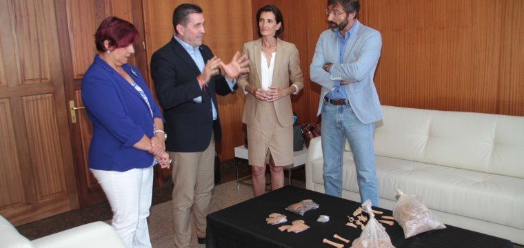 Los restos arqueológicos del yacimiento de Zonzamas regresan a Lanzarote después de 20 años