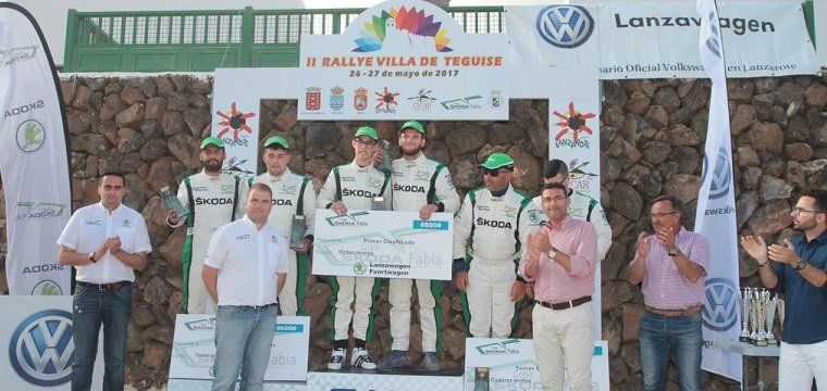 Los lanzaroteños Alberto Valiente y Salvador Rosa se imponen en la I Copa Skoda Fabia en Teguise