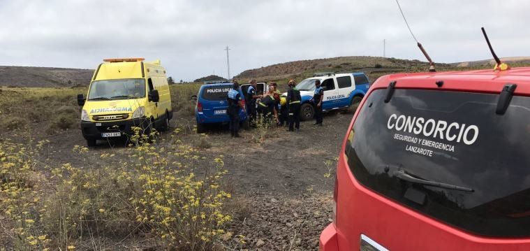 Rescatan a una mujer de 50 años tras sufrir una caída en el Volcán de la Corona