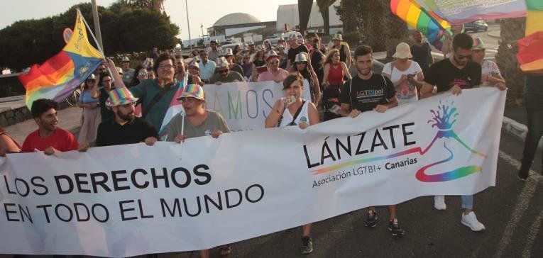 Arrecife celebró la manifestación a favor de los derechos humanos LGTBI+ en todo el mundo