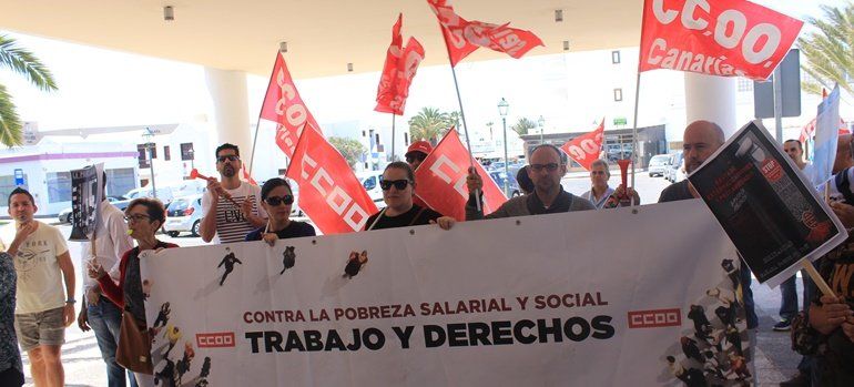 CCOO convoca una concentración frente a un hotel de Costa Teguise en defensa de las camareras de pisos