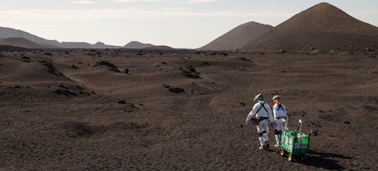 Astronautas se preparan en Lanzarote para operaciones "humanas y robóticas" lejos de la Tierra