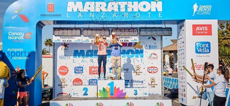 Gary OHanlon y Alexandra Tondeur, vencedores de la XXVII Lanzarote International Marathon