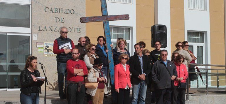 La Cruz de Lampedusa recorre Lanzarote para hacer reflexionar sobre el drama de los refugiados