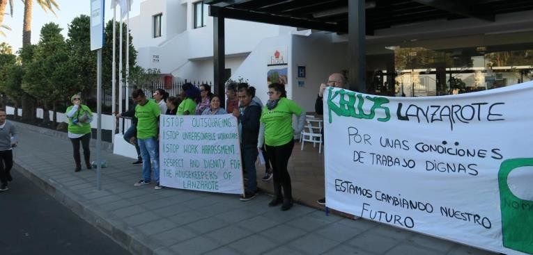 Sindicalistas de Canarias apoya la huelga de camareras de piso convocada para esta Navidad