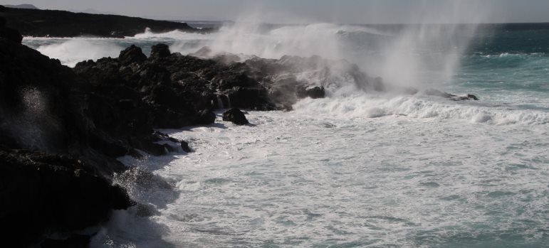 Lanzarote registra rachas de viento de más de 80 kilómetros por hora