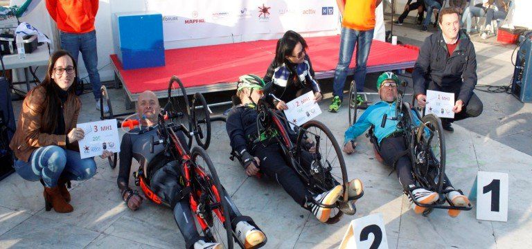 Medio centenar de corredores participaron en la  IX Vuelta a Playa Blanca en Handbike