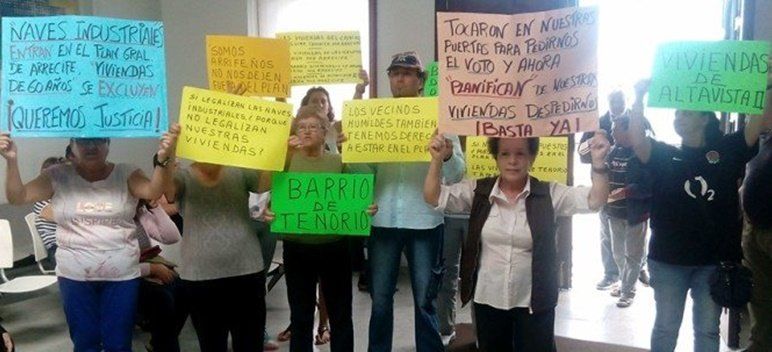 VU denuncia que el Plan General vuelve "a dejar fuera" viviendas de Altavista, Tenorio y Camino de Güime