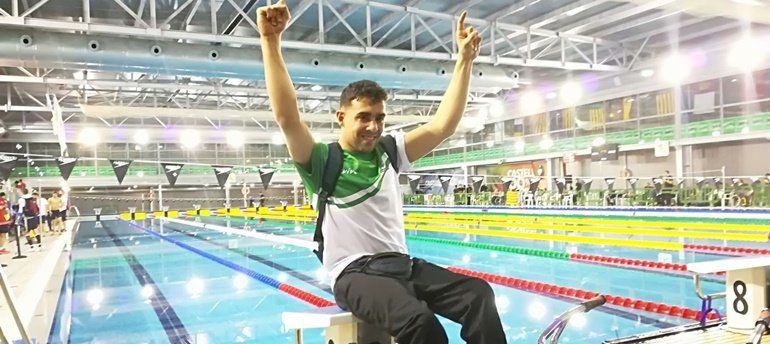 El lanzaroteño Andrés Martín, bicampeón de España de natación adaptada