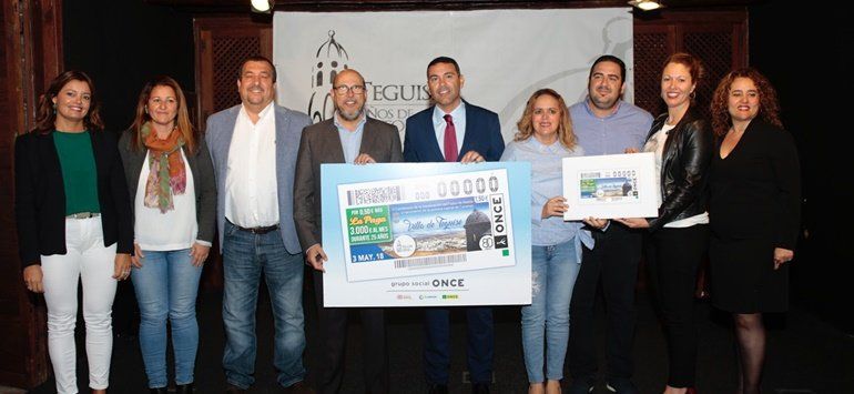 Cinco millones y medio de cupones de la ONCE llevarán la imagen de La Villa de Teguise por toda España