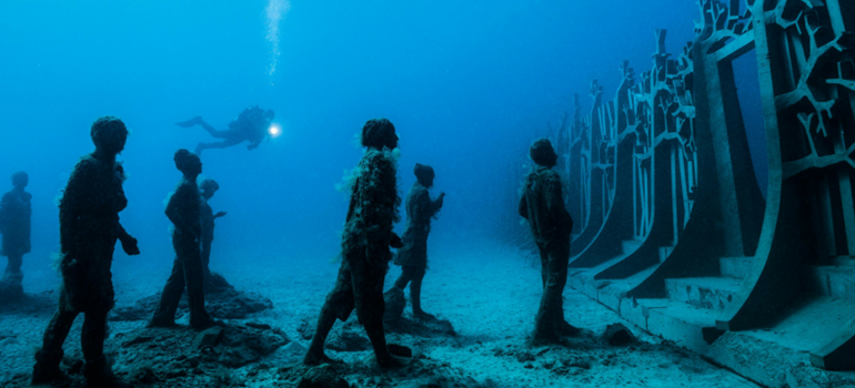 Solo el 5% de los buceadores que vinieron a Lanzarote en 2017 visitó el museo submarino