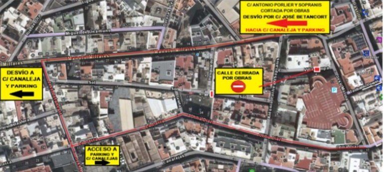 NC afirma que los comerciantes están "preocupados" por las obras de la calle Antonio Porlier y Sopranis