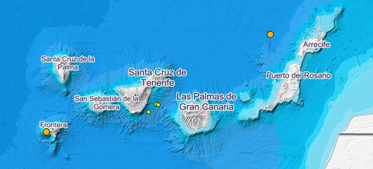 El IGN registra un temblor de nivel naranja en el mar frente a las costas de Lanzarote