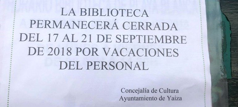 San Borondón denuncia el cierre de la biblioteca de Playa Blanca "por vacaciones del personal"