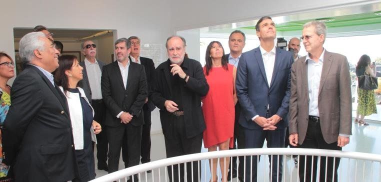 Pedro Sánchez y Antonio Costa visitan la Fundación César Manrique