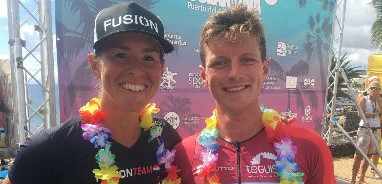Michael Lavender and Tessa Kortekaas, winners of the Ocean Lava Win4Youth
