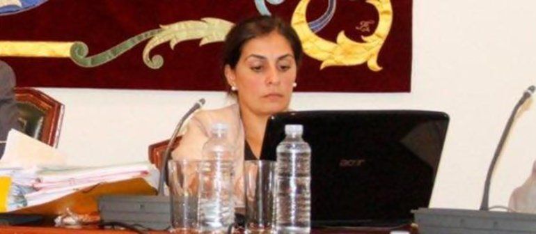 Asenet Padrón, ejerciendo como secretaria del Ayuntamiento de Arrecife