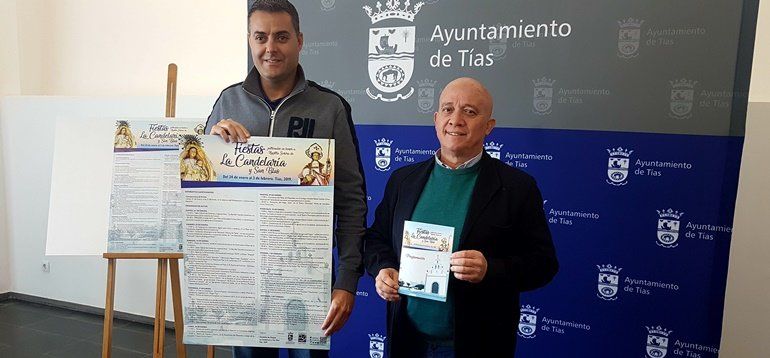 Los Sabandeños, El Colorao,  Fabiola Socas, el Mago Joel y Kike Pérez, en las fiestas patronales de Tías