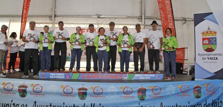 La Huerta Vieja y Los Picachos, vencedores del XIX Torneo de Bola Canaria de Madera Abuelos Conejeros