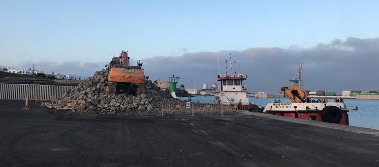 Arrancan las obras del Duque de Alba en el muelle de cruceros del puerto de Arrecife