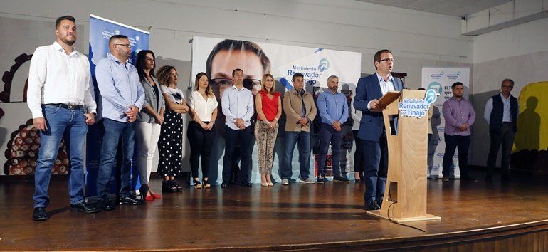 Antonio Morales, durante la presentación de su candidatura con el Movimiento Renovador de Tinajo