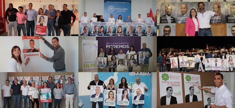 La tradicional pegada de carteles da el pistoletazo de salida a la campaña electoral