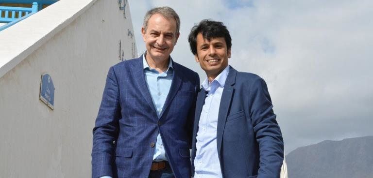 José Luis Rodríguez Zapatero apoya a Marcos Bergaz en su candidatura al Ayuntamiento de Teguise