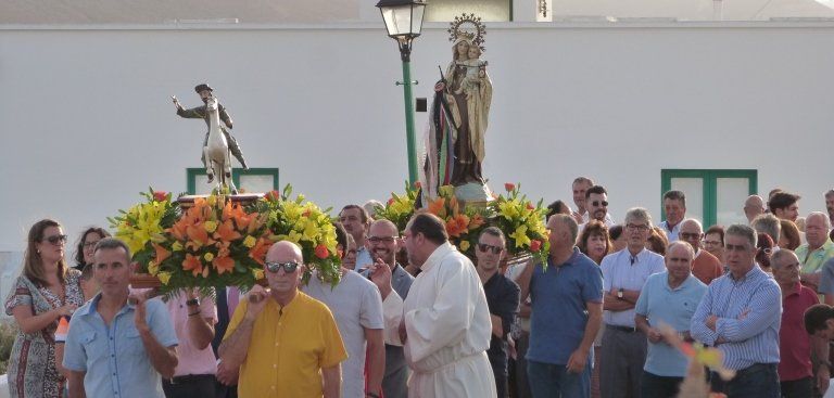 Tahíche celebra la procesión en honor a su Patrón, Santiago Apóstol