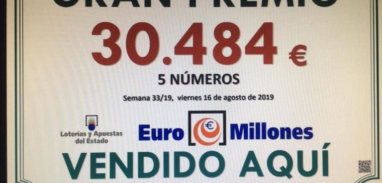 El Euromillones deja 30.484 euros en Lanzarote