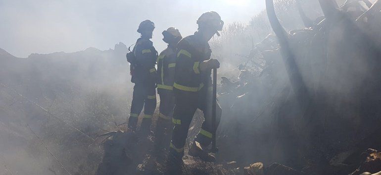 Los bomberos de Lanzarote siguen colaborando en la extinción del incendio de Gran Canaria
