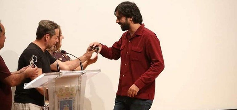 El lanzaroteño Roberto Cabrera, premiado como mejor actor en el Festival de Cine de Comedia de Tarazona