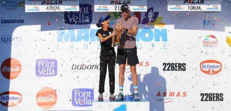 Diego Van Looy y Aroa Merino, vencedores de la 29ª Font Vella Lanzarote International Marathon