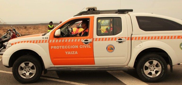 Herido un ciclista tras salirse de la carretera y caer en una zona rocosa por una racha de viento