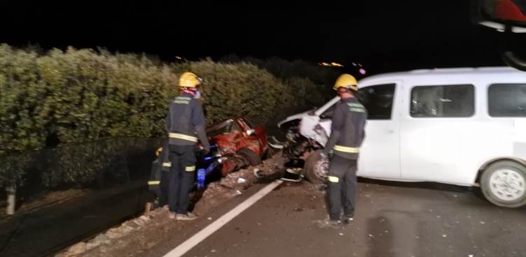 Dos heridos en un accidente de tráfico en la carretera de Tías a Conil