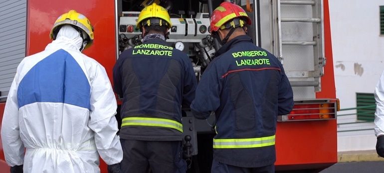 Bomberos pertenecientes al Consorcio de Emergencias de Lanzarote